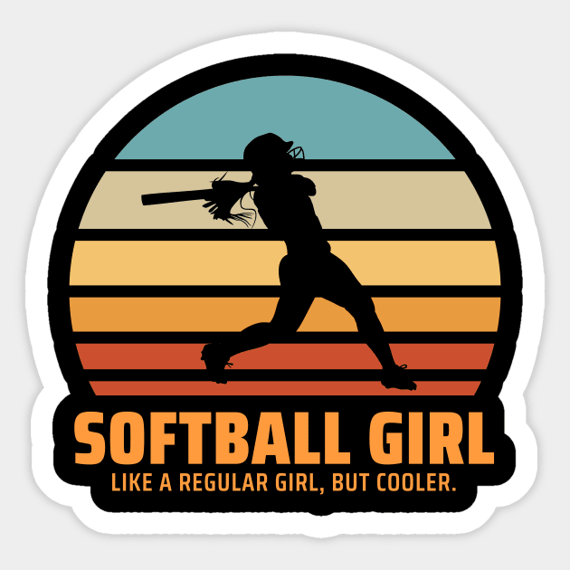 softball girl Sticker by meihera artworks